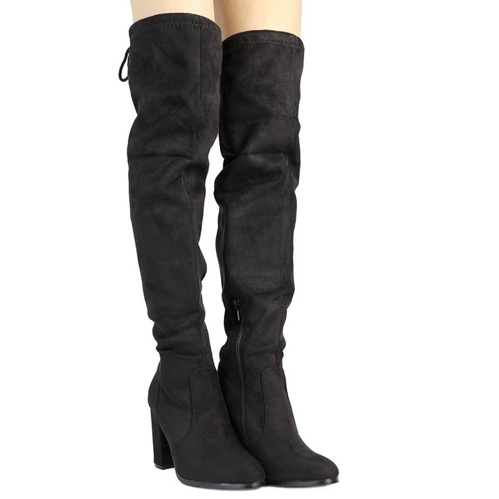 JUST IN! Sienna suede boots in midnight - Picture 5 of 6